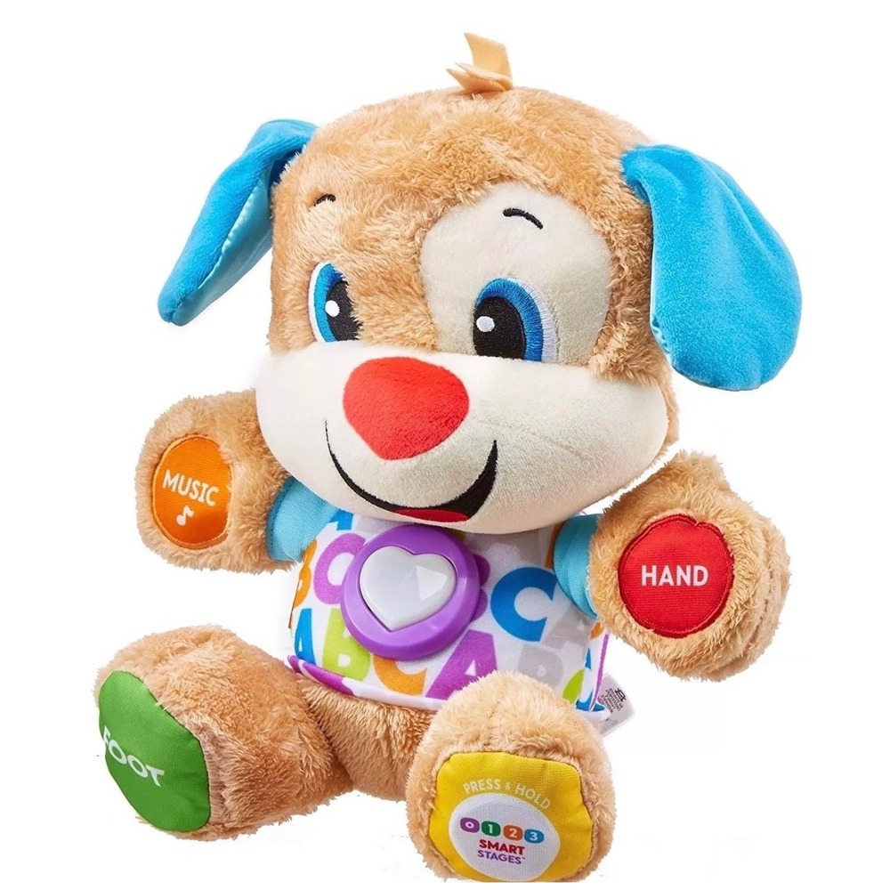 Fisher-Price Laugh & Learn Smart Stages Puppy Plush Musical Toy 14" Interactive
